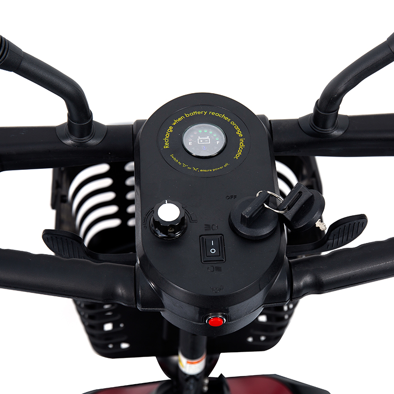 YL-07 4輪トラベル折りたたみ式電動モビリティスクーター バスケット付き