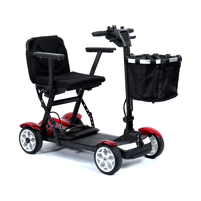 YL-211 シニア向け 4 輪観光電動スクーター LED ヘッドライト、バスケット付き